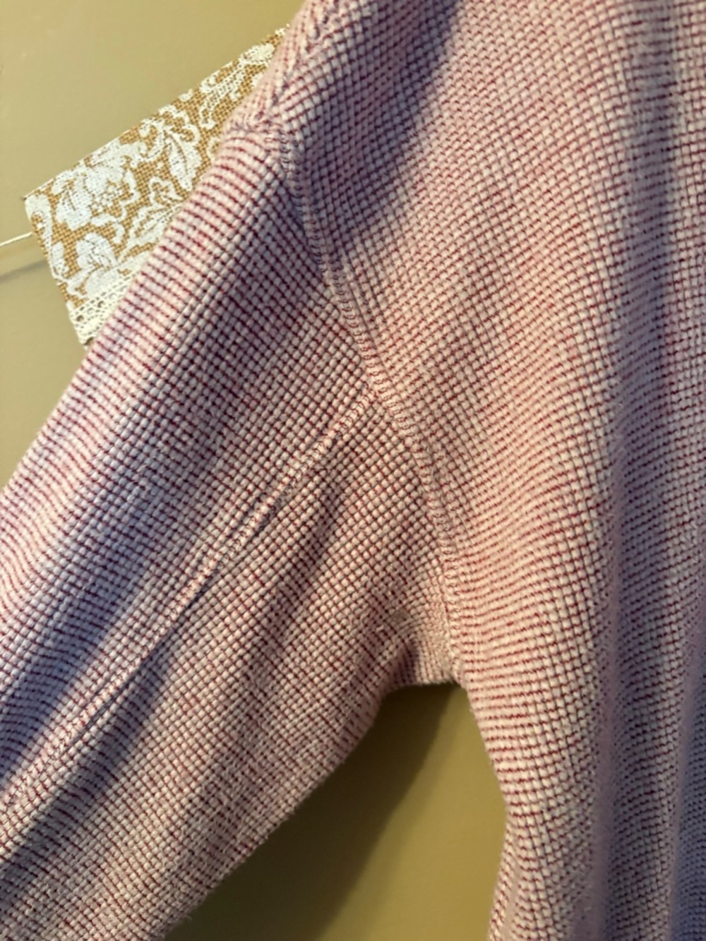 Aerie "Forever Real" Pink Waffle Knit Oversized Crewneck Sweater - Picture 4 of 15